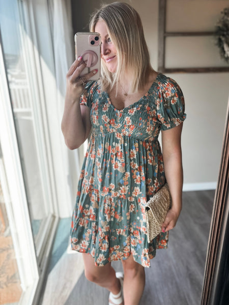 Jessamy Smocked Floral Dress