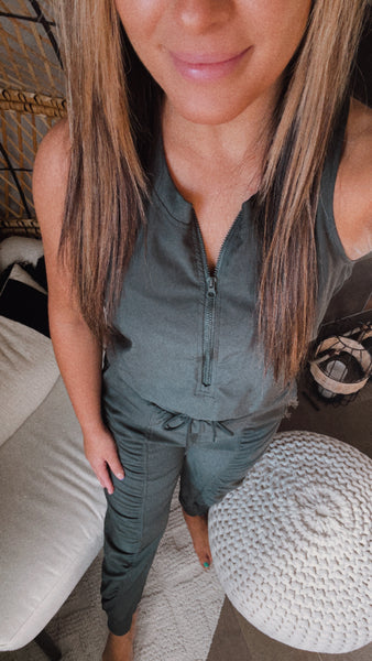 Misty On The Go Jumpsuit - Dark Olive