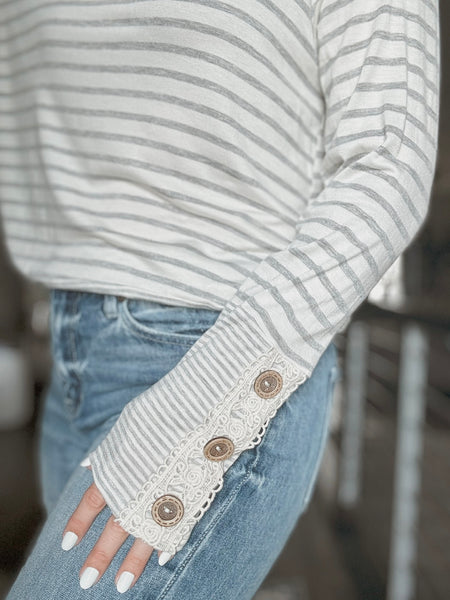 Meadow Striped Long Sleeve - SIZE LARGE