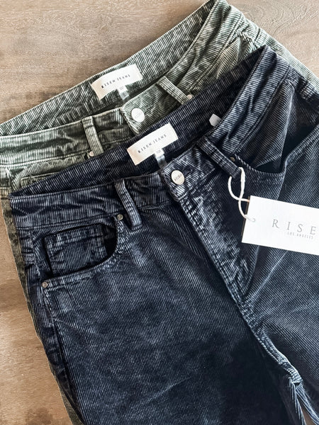 Miller Wide Leg Corduroy Pants - Black