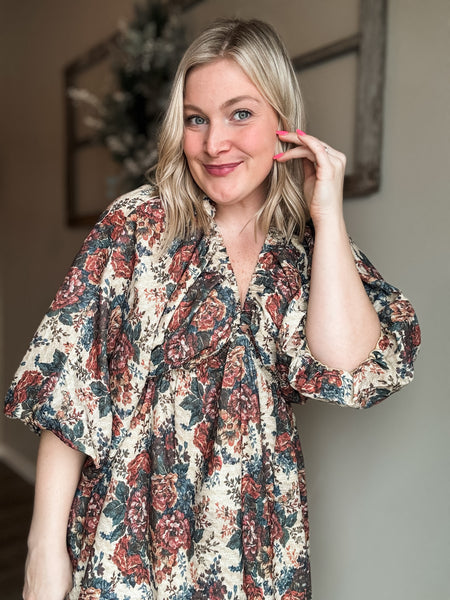 Arlette Vintage Floral Dress