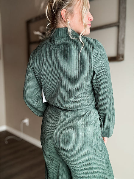 Iris Crinkle Jumpsuit - SIZE SMALL