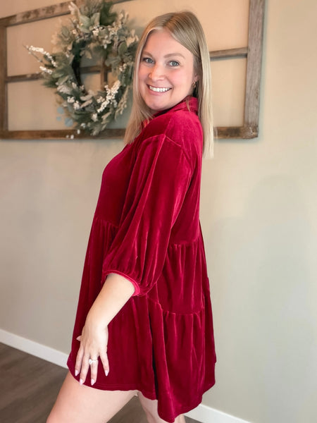 PREORDER Cressida Velvet Tunic Dress