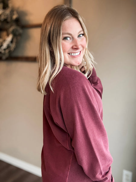 Shea Crewneck Sweatshirt - Dark Rust