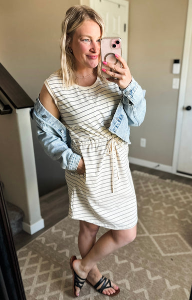 PREORDER Camillia Stripe Tie Dress