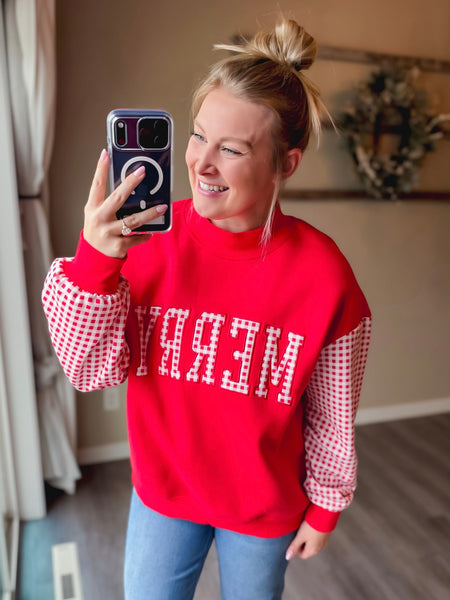 PREORDER Merry Mock Neck Pullover