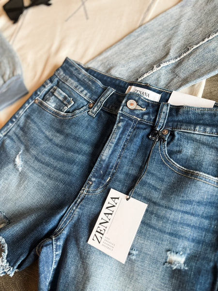 Myla Frayed Hem Denim Shorts