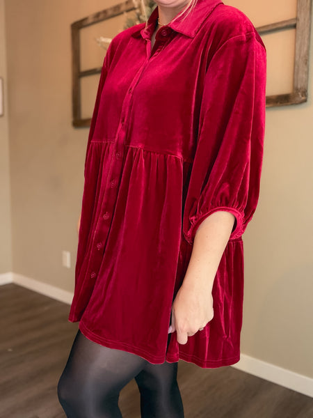 PREORDER Cressida Velvet Tunic Dress