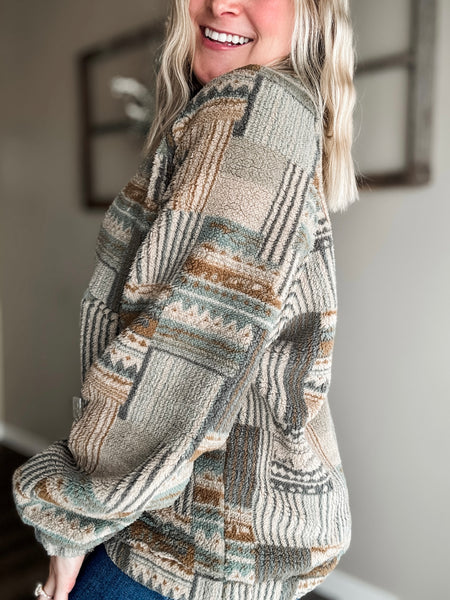 PREORDER Taos Aztec Sherpa Pullover