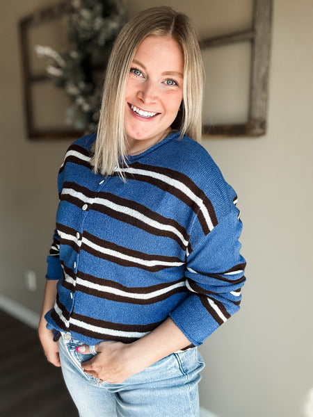 PREORDER Korie Stripe Knit Cardigan
