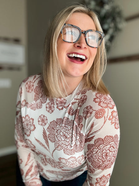 PREORDER Sienna Floral Mesh Top