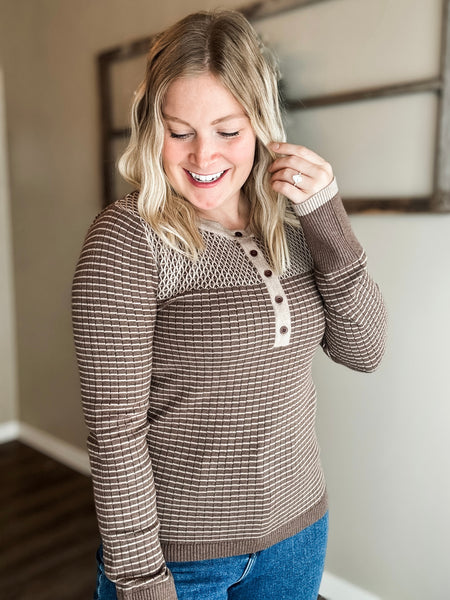 Luxley Contrast Thermal Top - Mocha