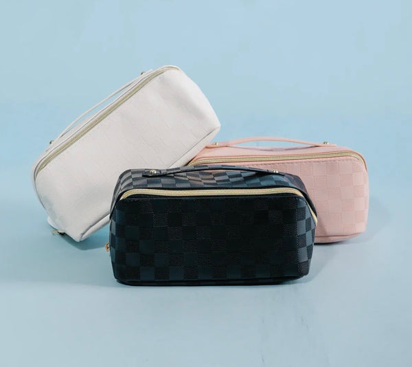 Signature Check Makeup Bag