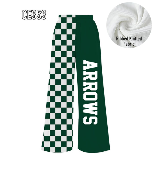 PREORDER Spiritwear Checkered Split Leg Bottom - ARROWS