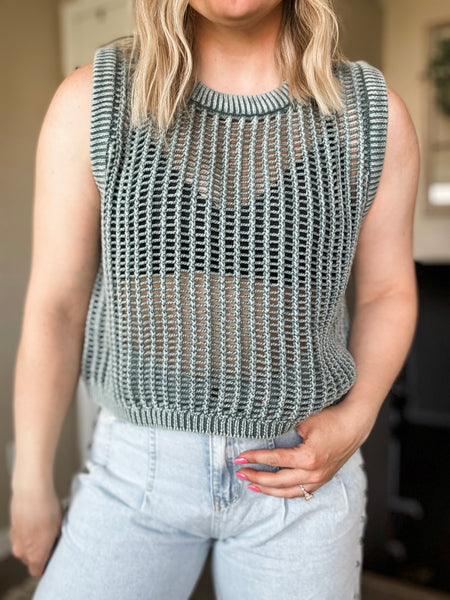Kenleigh Open Knit Sweater Vest