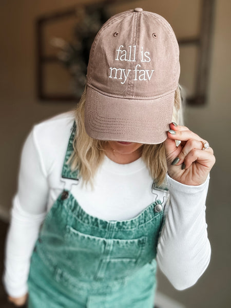 Fall Is My Fav Embroidered Baseball Cap
