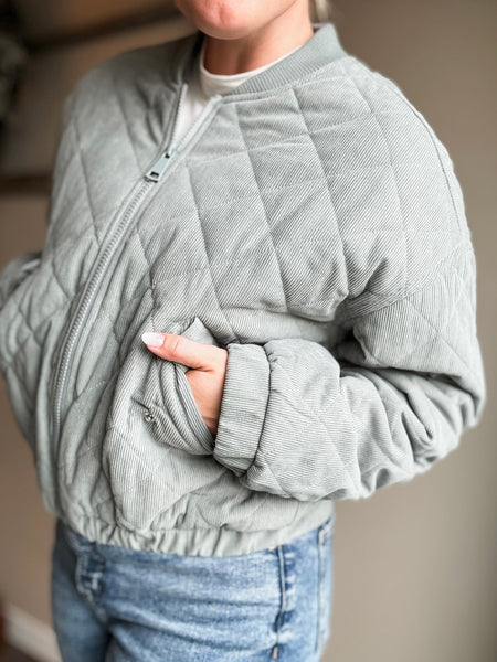 Vinny Corduroy Bomber Jacket