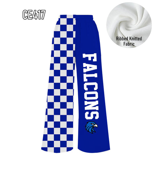 PREORDER Spiritwear Checkered Split Leg Bottom - FALCONS