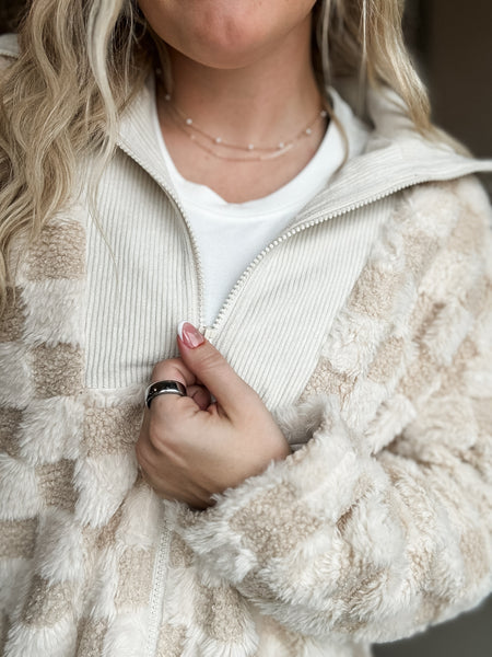 Soren Sherpa Checkered Jacket