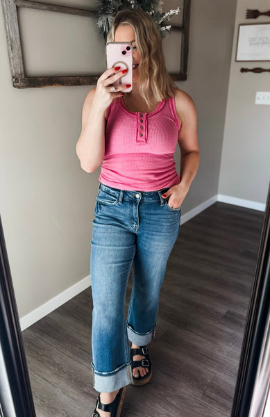 Andie High Rise Cuffed Jeans