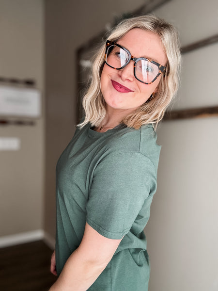 Kerigan Basic Round Tee - Eldergreen