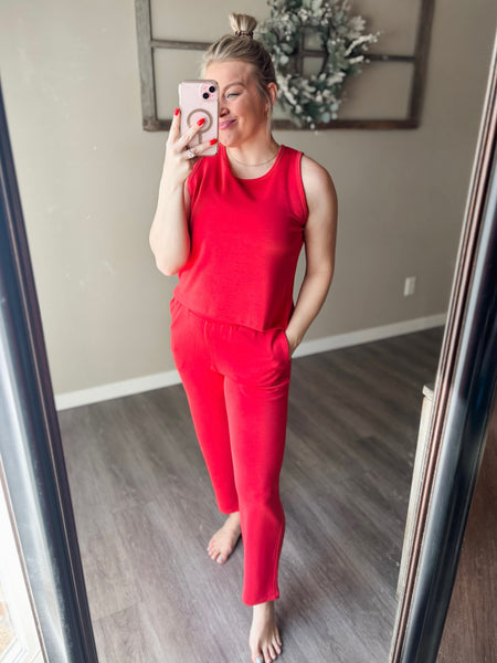 Laguna Cropped Pants - Brick