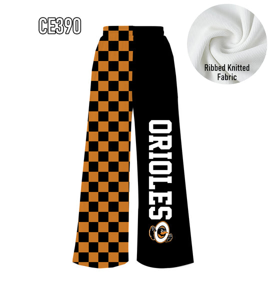 PREORDER Spiritwear Checkered Split Leg Bottom - ORIOLES