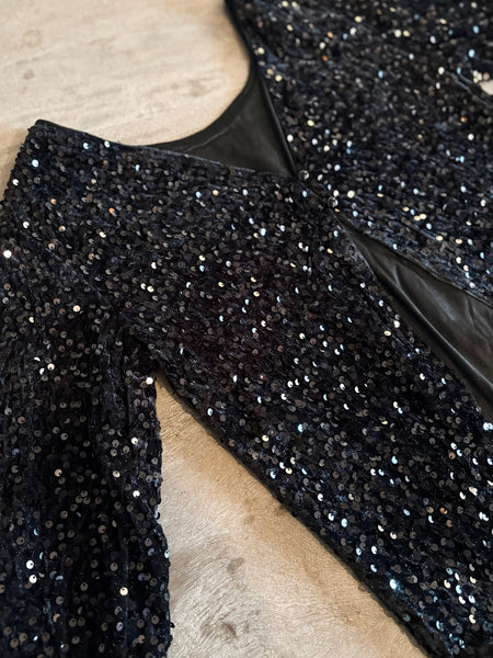 Pop The Bubbly Sequin Top - SIZE MEDIUM