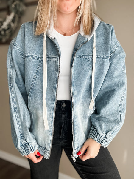 Lindie Mineral Wash Hoodie Jacket