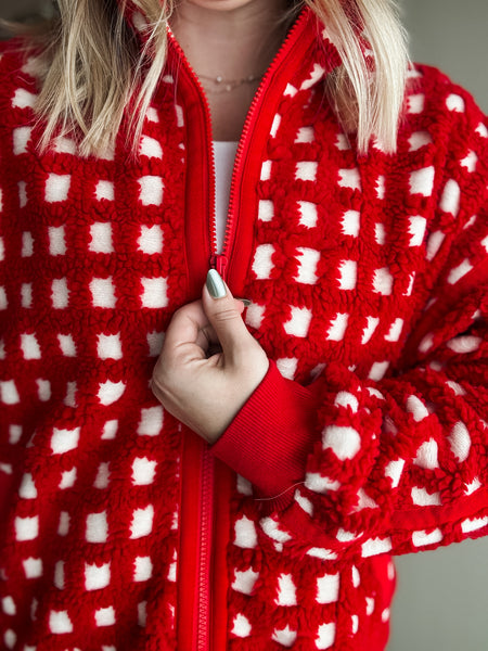 PREORDER Malli Plaid Sherpa Jacket
