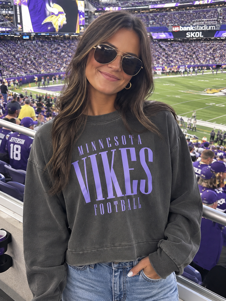 PREORDER Minnesota Vikes Graphic Crewneck - Charcoal