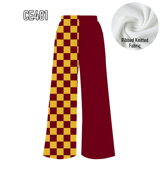 PREORDER Spiritwear Checkered Split Leg Bottom - MN GOPHERS