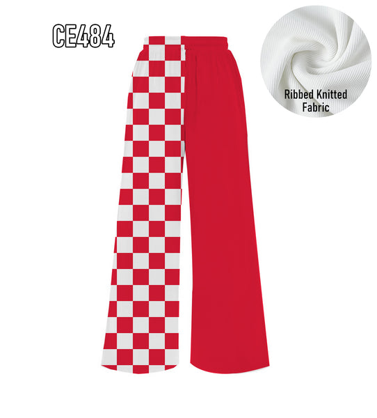 PREORDER Spiritwear Checkered Split Leg Bottom - NEBRASKA HUSKERS