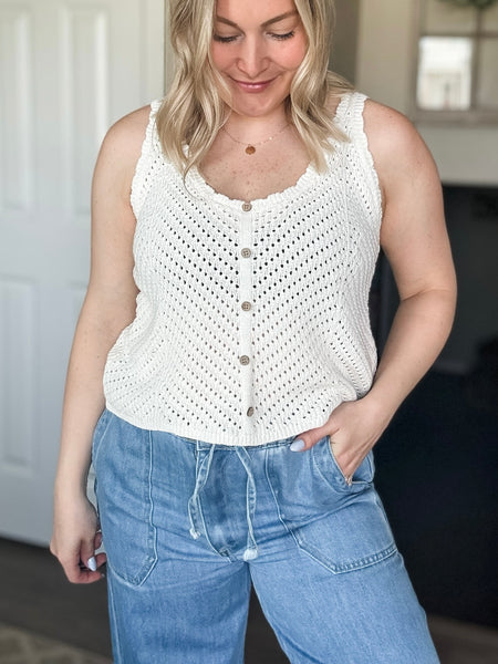 Calypso Paper Bag Wide Leg Jeans