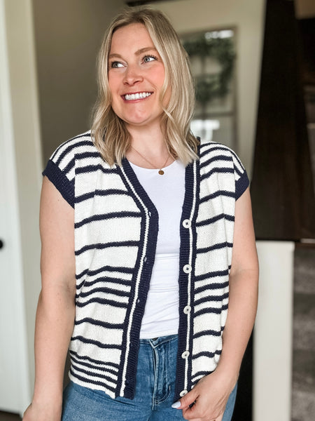 PREORDER Harlie Stripe Sweater Vest