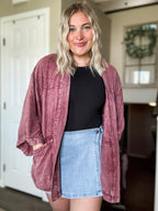 Whiskey Rose Textured Kimono