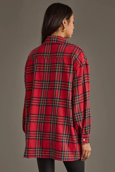 Tidings Plaid Button Down Top