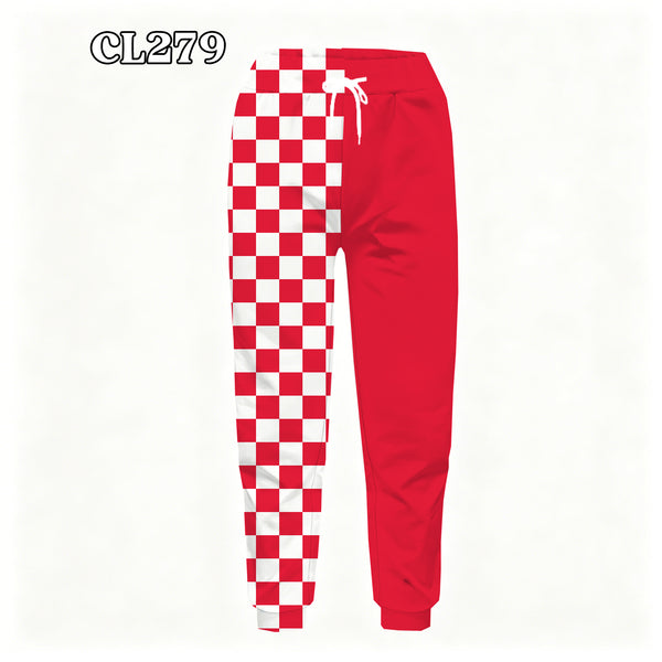 PREORDER Spiritwear Checkered Split Leg Bottom - NEBRASKA HUSKERS