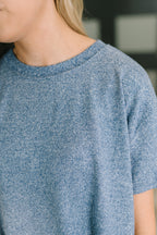 Couldn't Help It Melange Set in Light Navy - SIZE SMALL