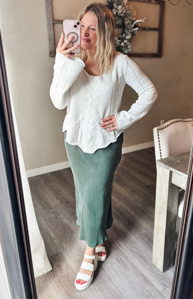 Ciela Suede Midi Skirt