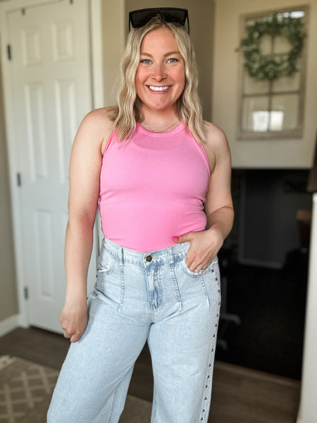 Yvie Studded Side Slit Denim