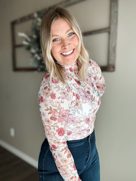Sylvie Floral Mesh Top