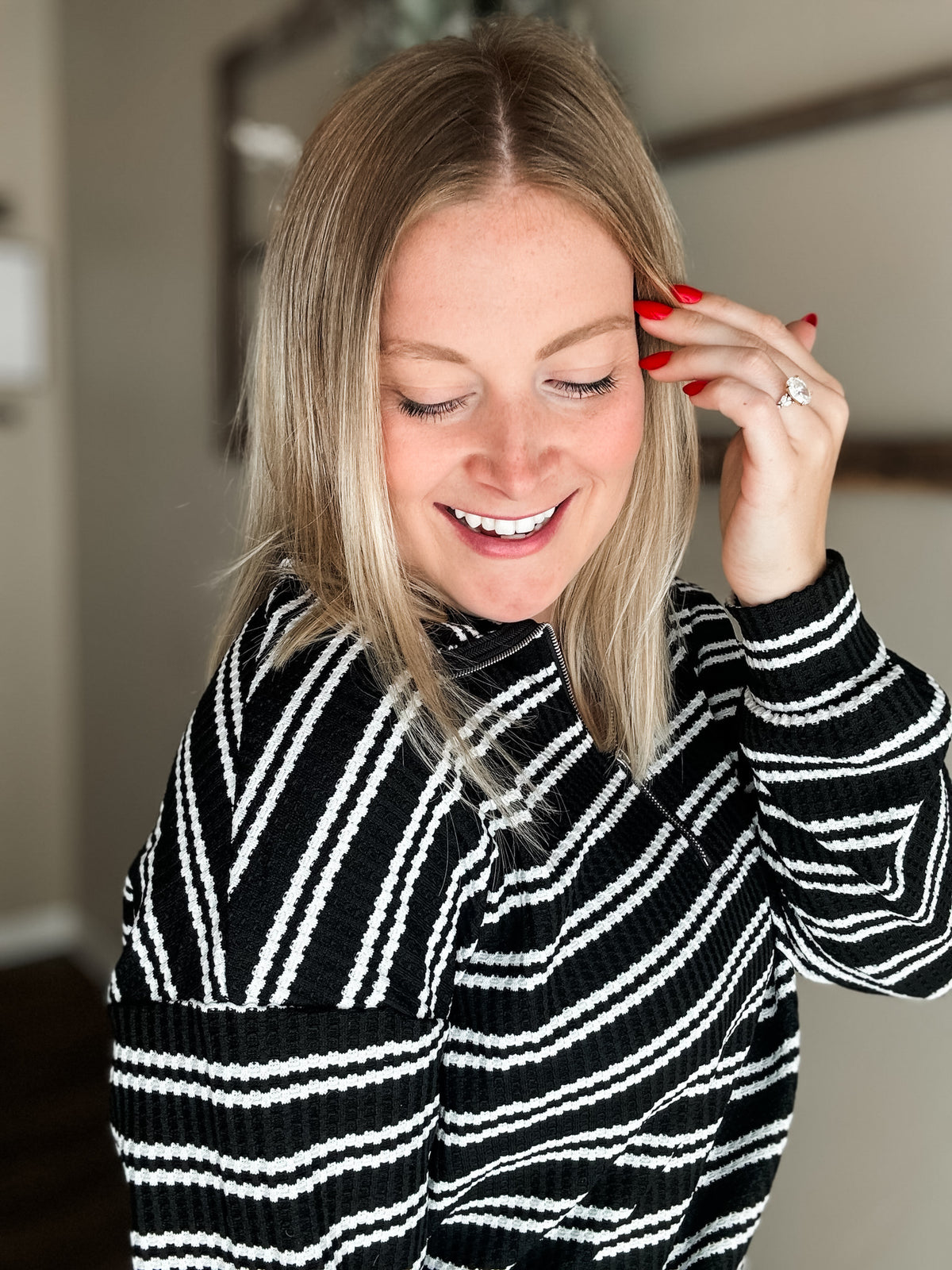 PREORDER Wynn Stripe Zip Pullover