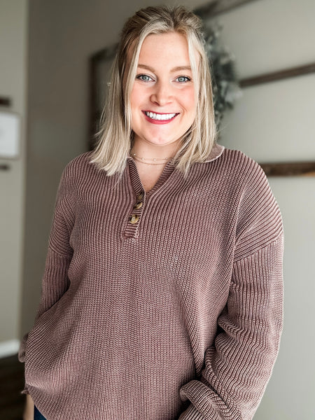 PREORDER Zoie Knit Collared Sweater