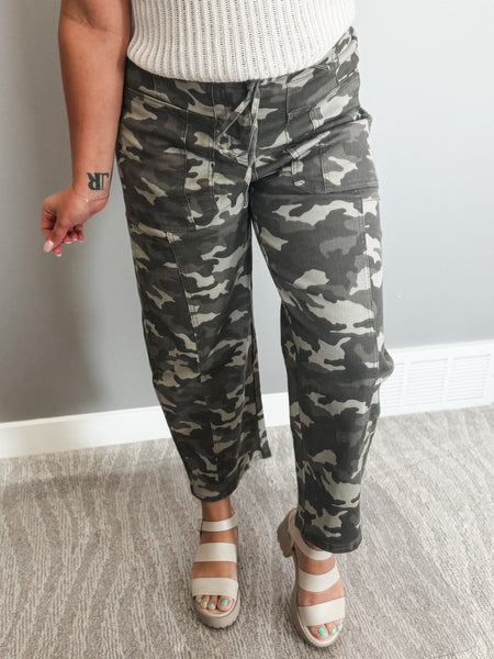 PREORDER Brantley Camo Drawstring Jean