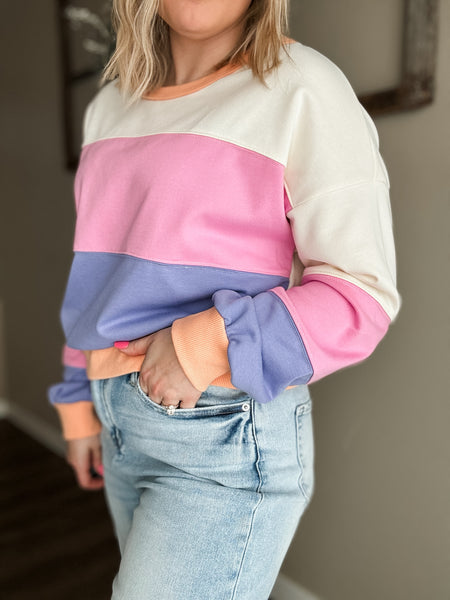 PREORDER Sweet Daydream Colorblock Pullover