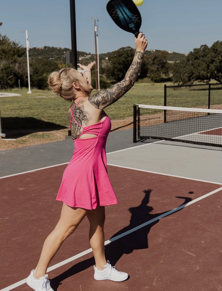 Crosscourt Activewear Dress - Pink