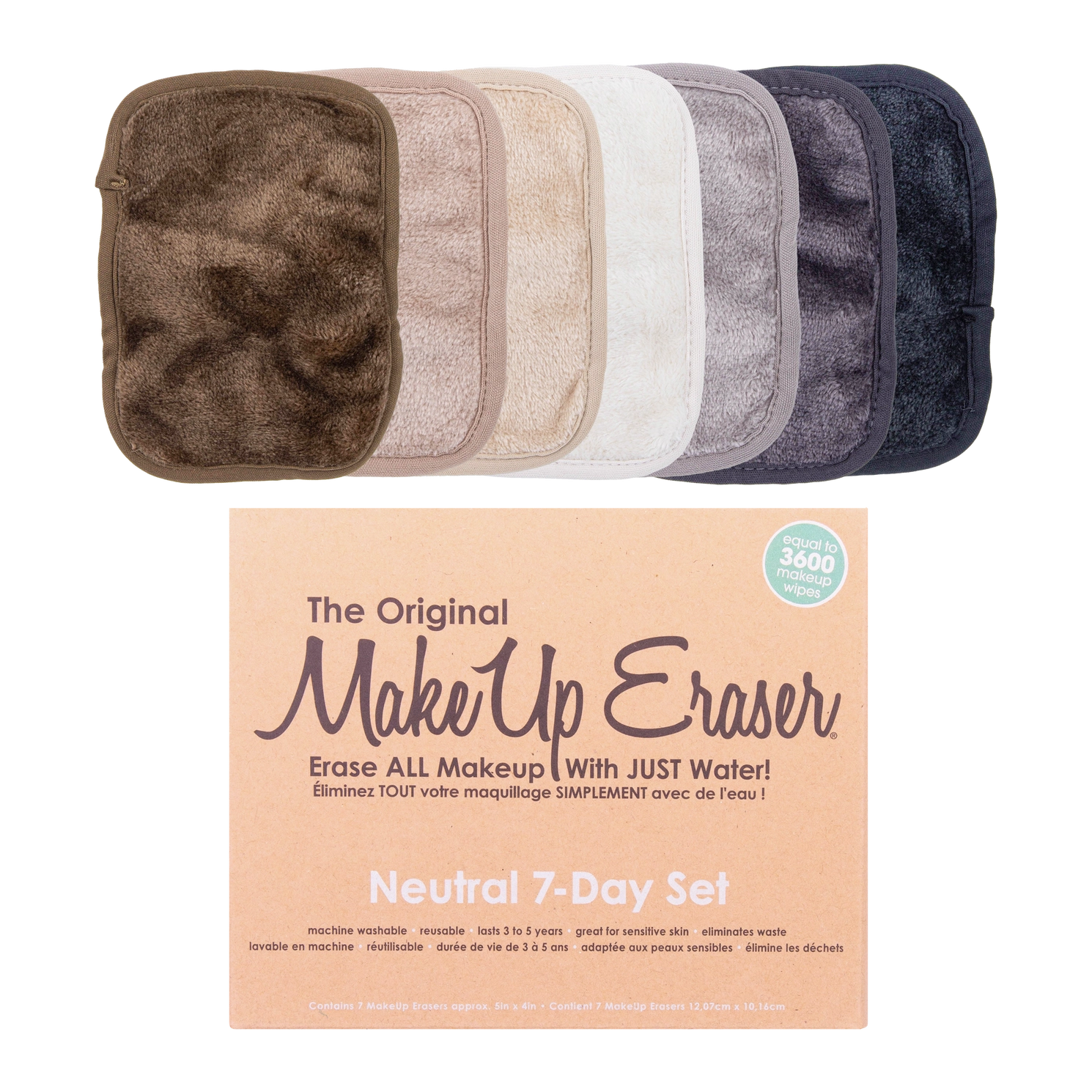 Novelle Neutrals Makeup Eraser 7 Day Set