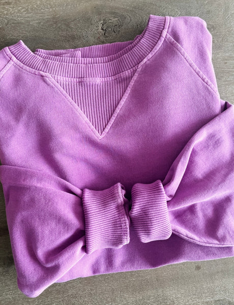Shea Crewneck Sweatshirt - Lt Plum
