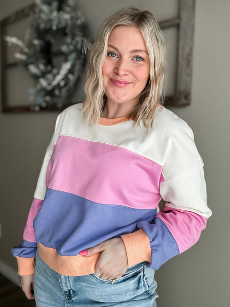 PREORDER Sweet Daydream Colorblock Pullover